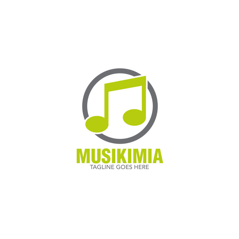 矢量绿色音乐logo设计