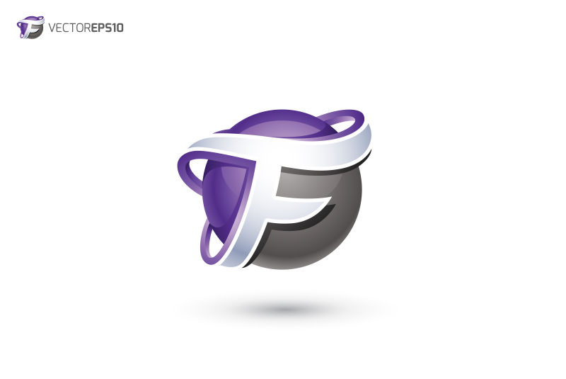 矢量F创意字母logo