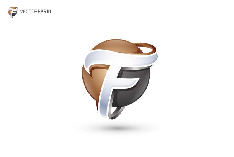 字母F创意logo设计矢量