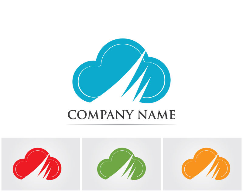 矢量logo设计彩色云朵