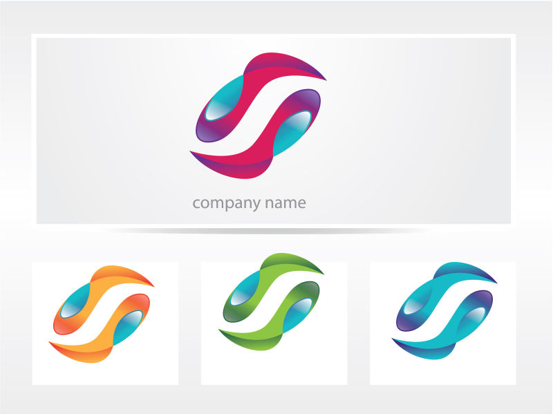 彩色创意矢量logo设计