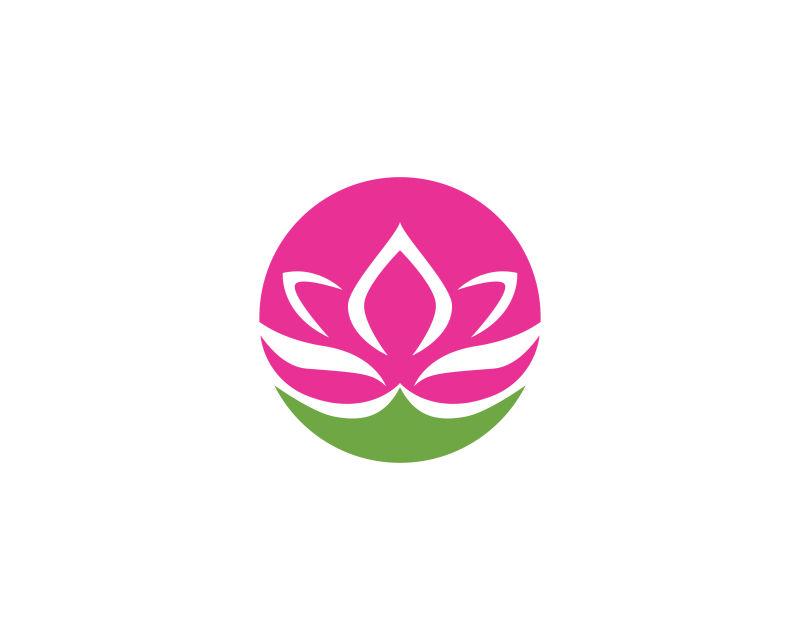 矢量圆形莲花logo