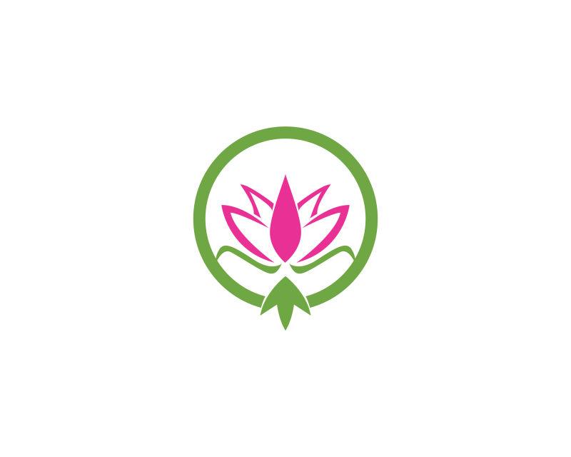 矢量绿圈里的莲花logo