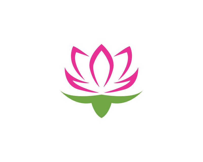矢量粉色的莲花logo