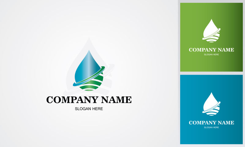 矢量绿色自然概念logo设计图