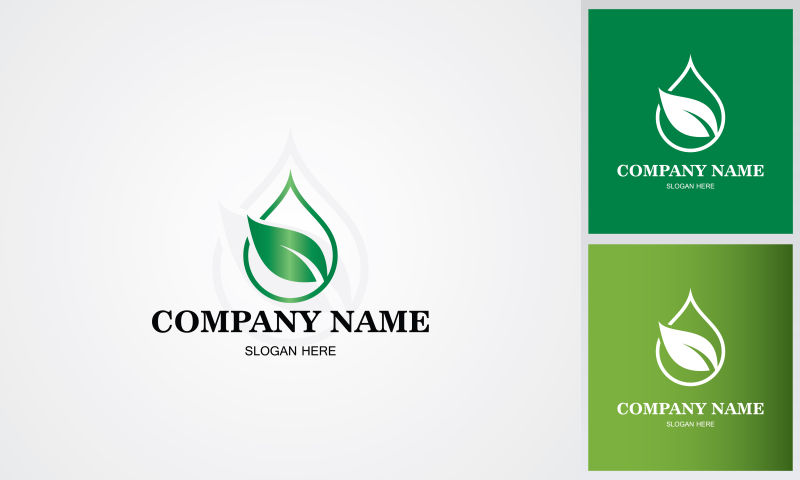 矢量绿色生活概念logo设计图