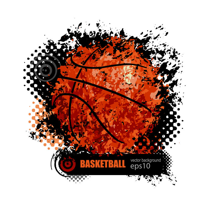篮球创意海报设计矢量图