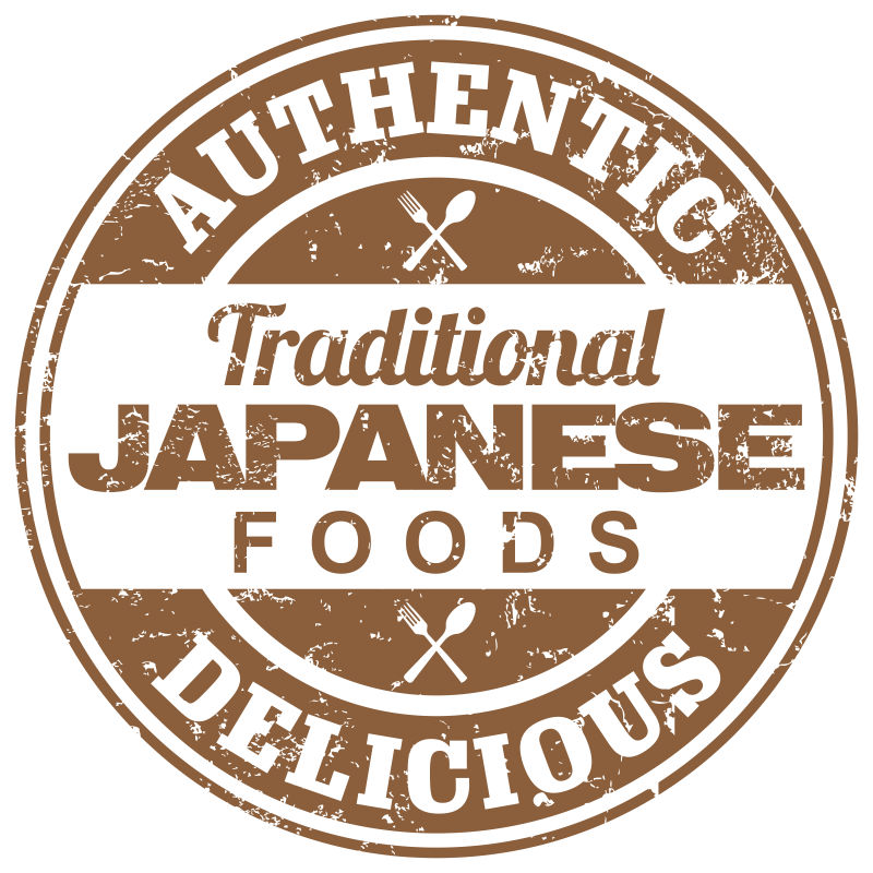 矢量日本食品制造徽标设计