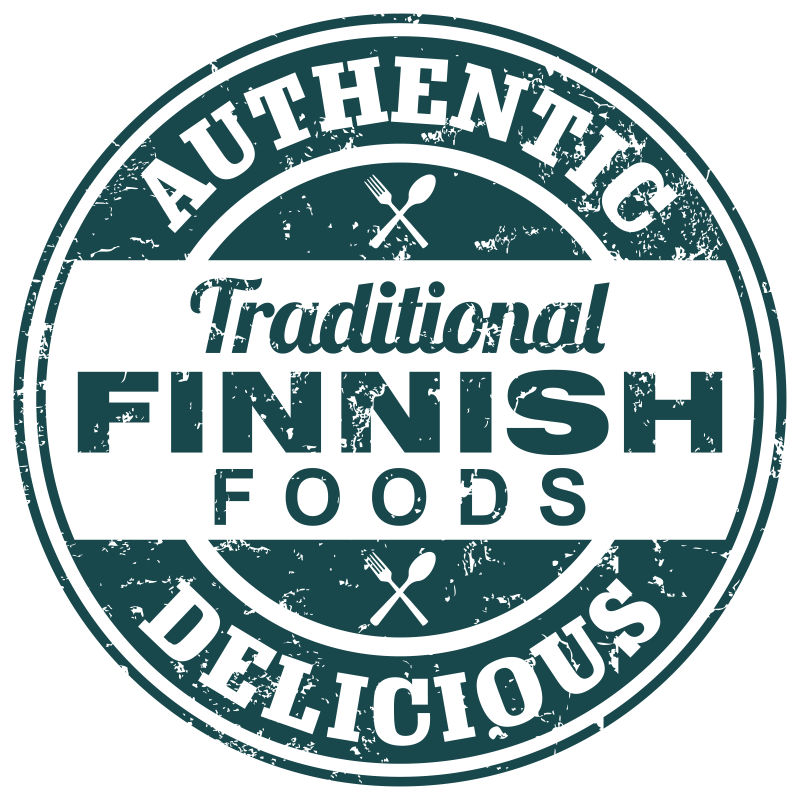 矢量芬兰食品制造徽标设计