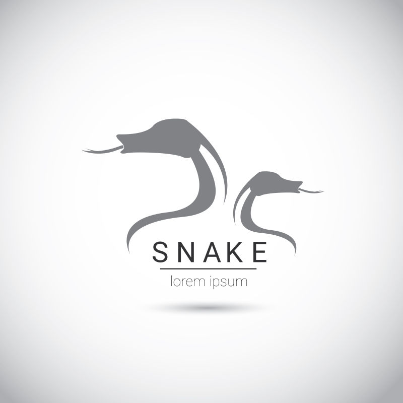 矢量蛇形简单标志设计元素