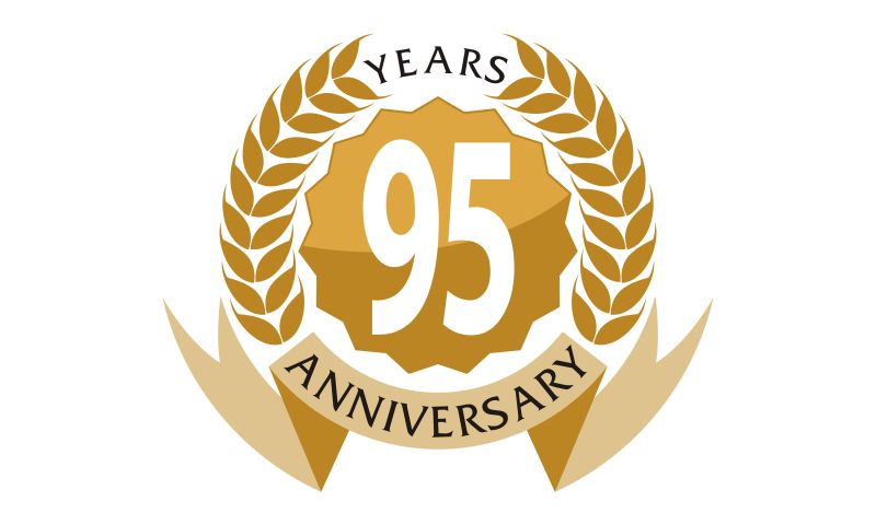 95周年纪念矢量符号标志设计