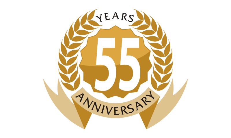 55周年纪念矢量符号标志设计