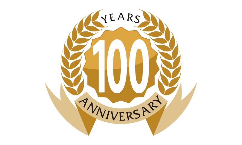 100周年纪念矢量符号标志设计