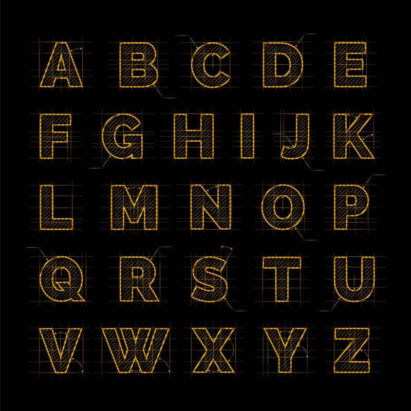 矢量的金色字母