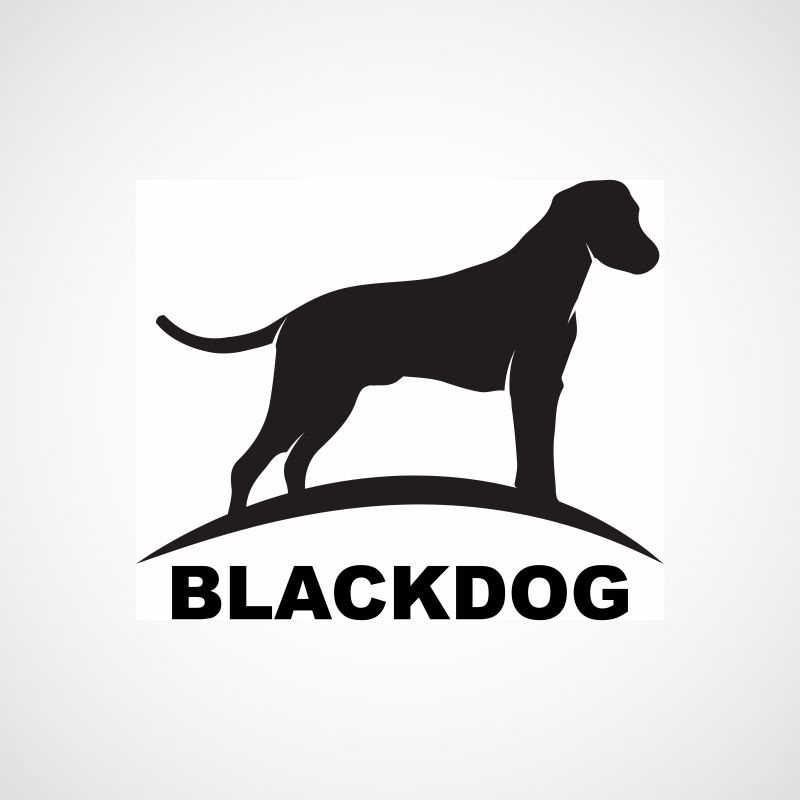 黑狗logo设计矢量