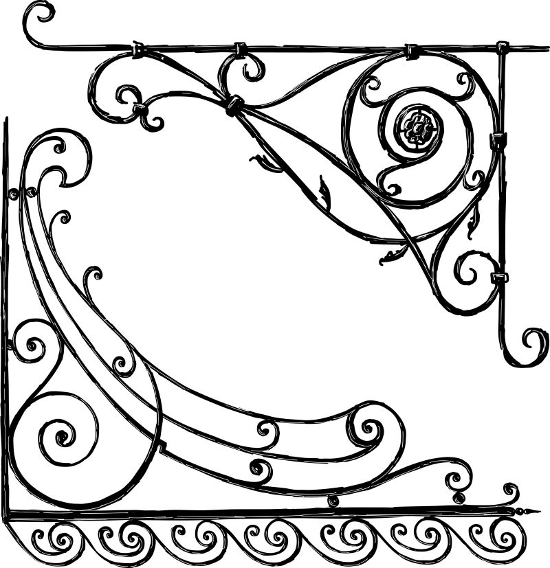 简约的古典装饰框架矢量插图