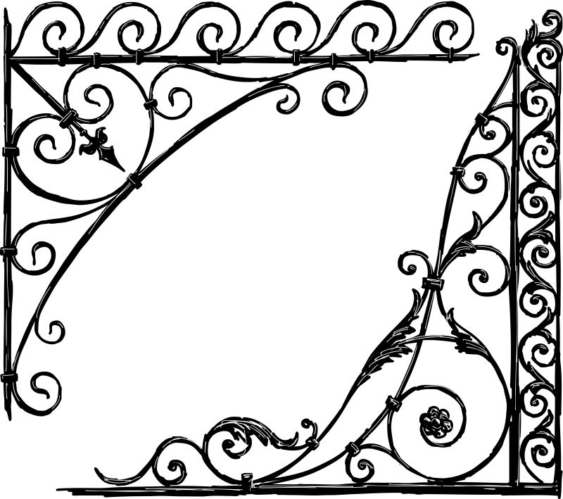 简单的古典装饰框架矢量插图