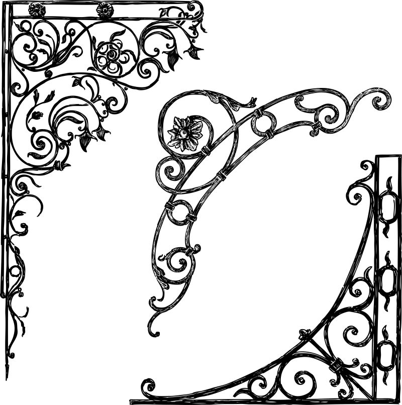 古典装饰框架矢量插图