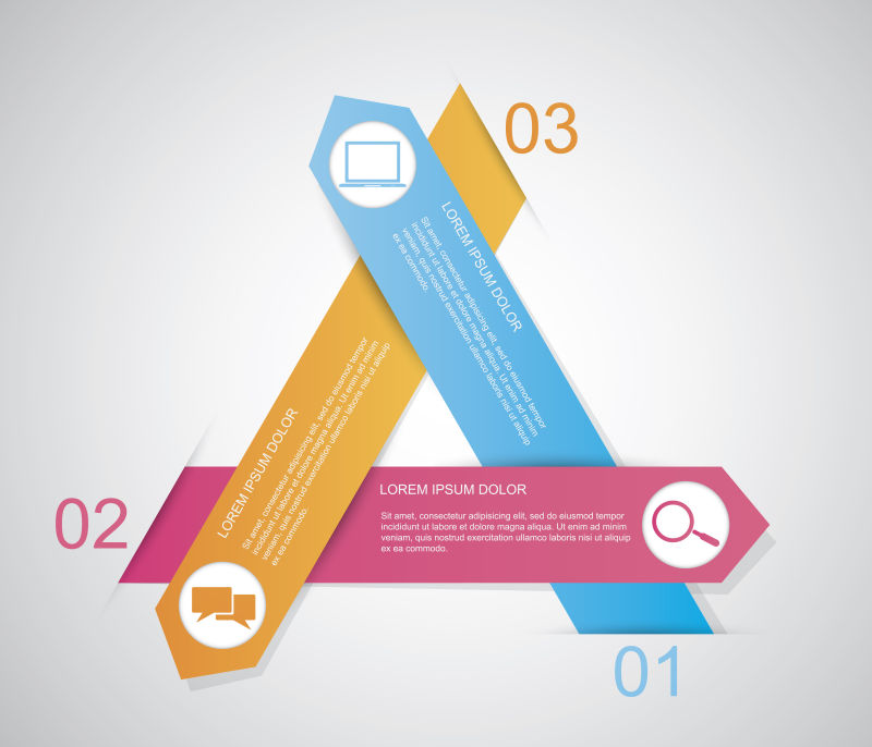 矢量三角形信息图形
