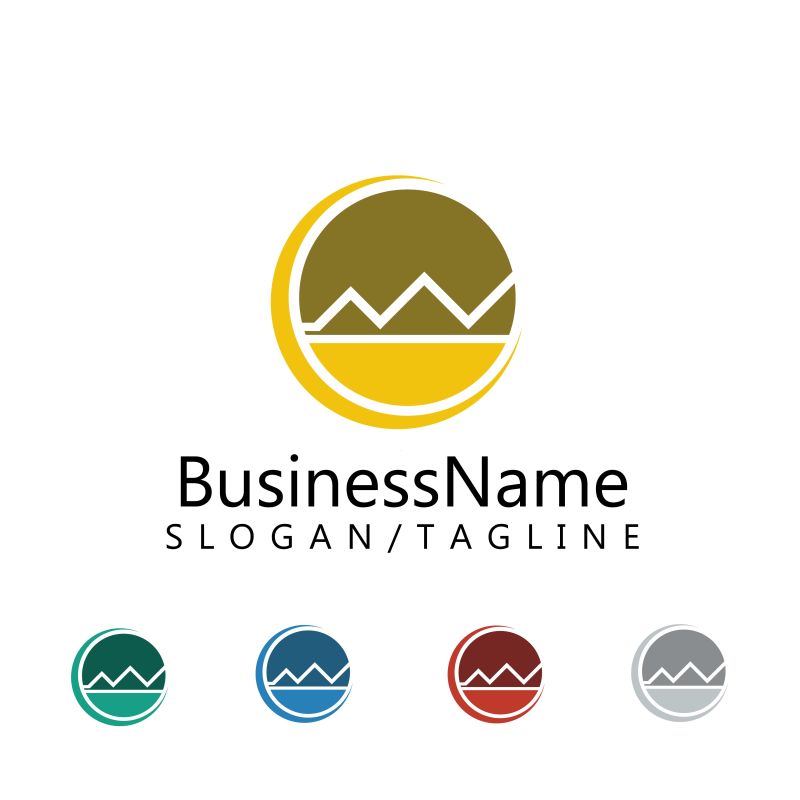 矢量抽象企业logo设计插图