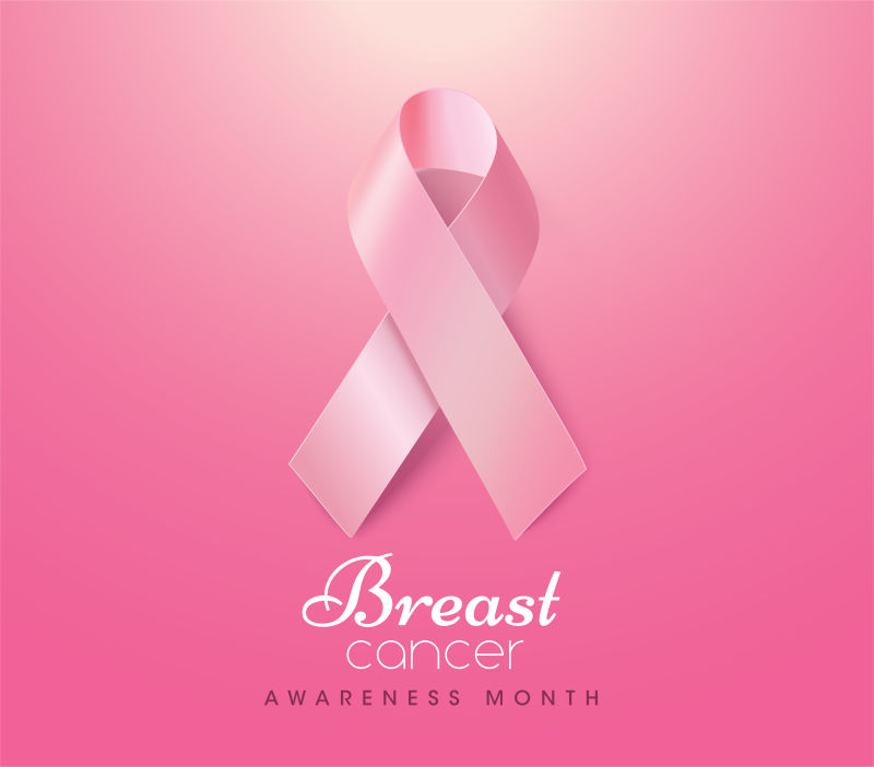 乳腺癌知识宣传logo矢量设计 