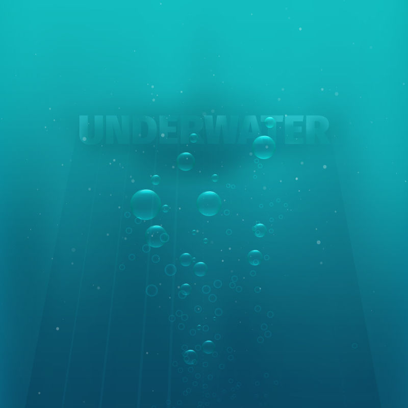 矢量抽象水下气泡元素的创意背景