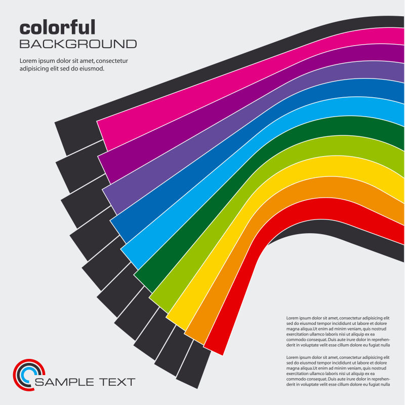 抽象矢量彩虹色的排列创意背景