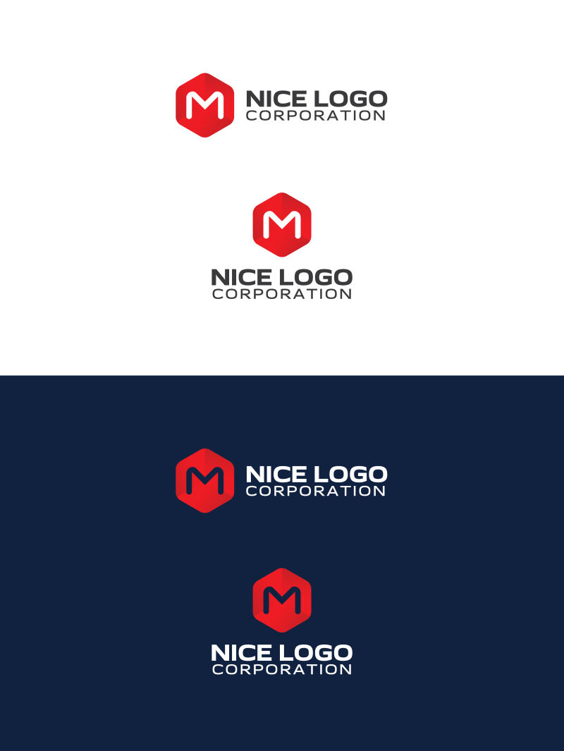 M字母logo设计矢量