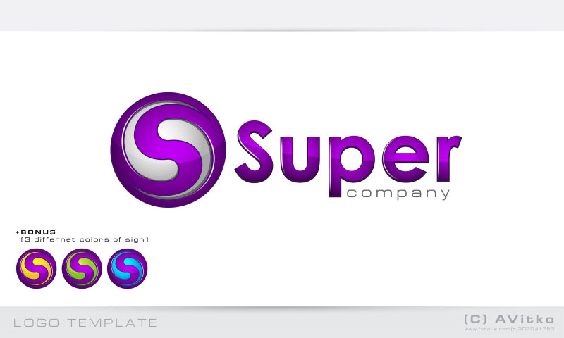 矢量紫色公司创意logo设计