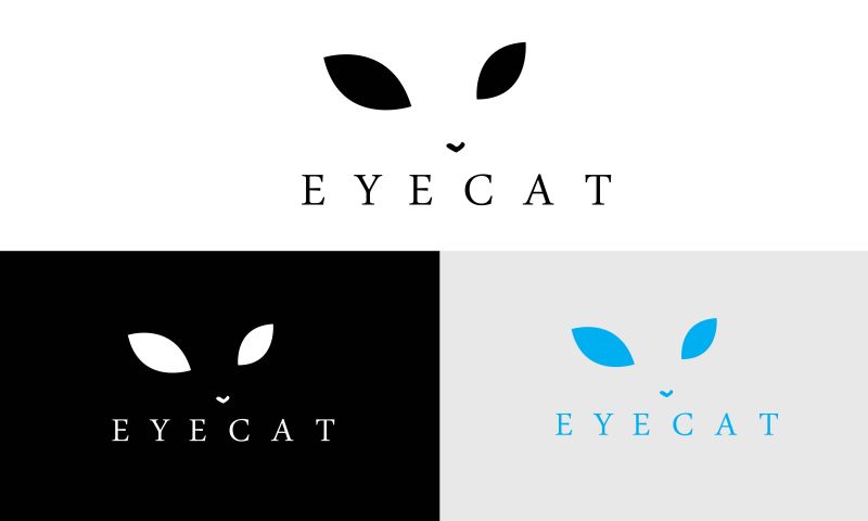 矢量可爱猫眼logo设计