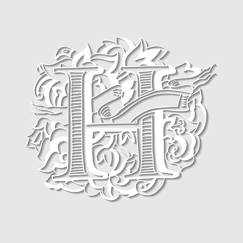 字母H矢量插图