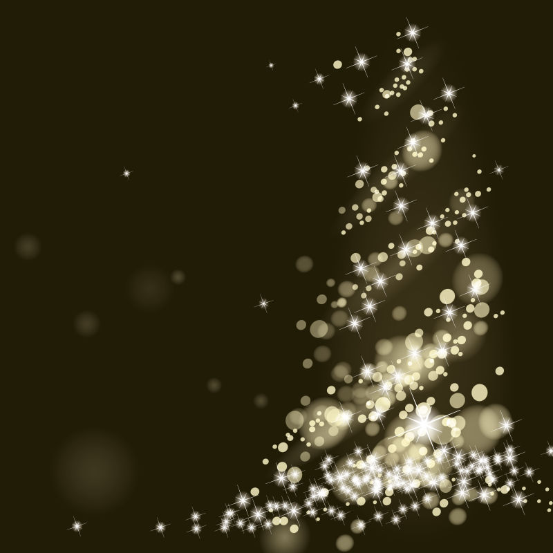 矢量闪烁圣诞树背景