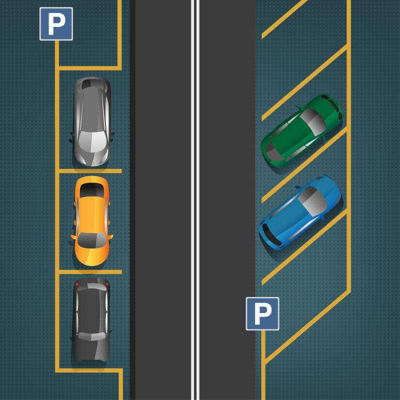 矢量城市道路停车设计