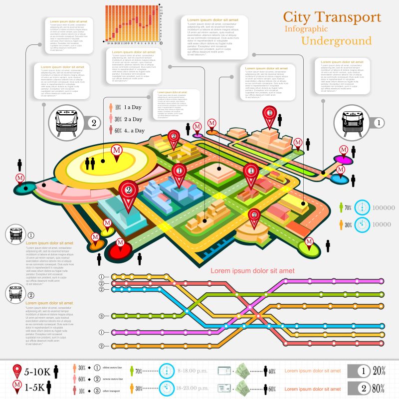 城市交通信息矢量图