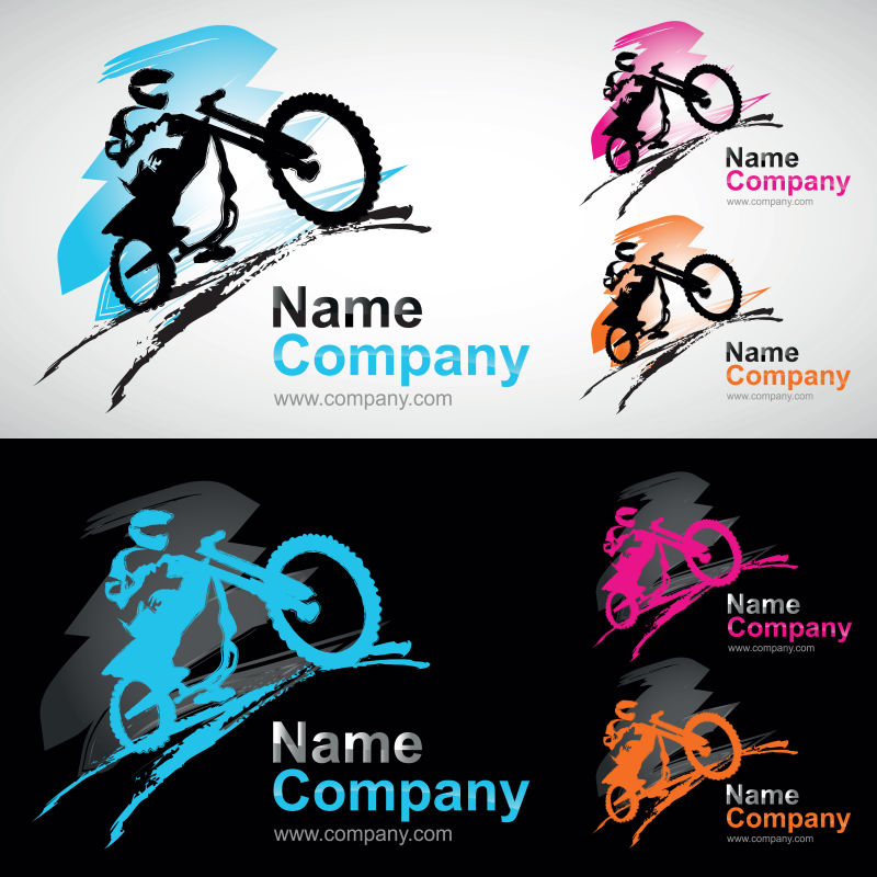 矢量山地自行车logo