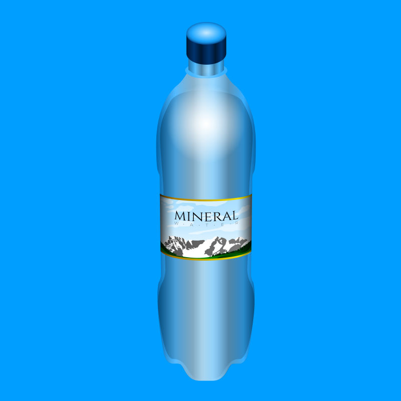 矢量一个矿泉水瓶