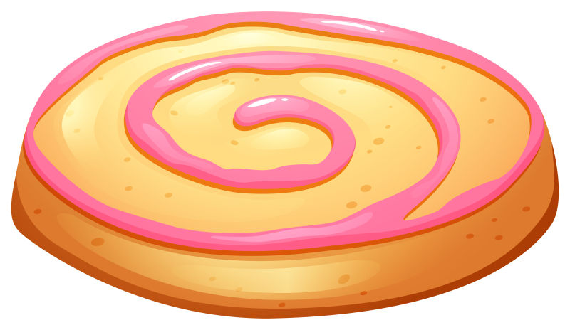 粉红奶油饼干插图矢量