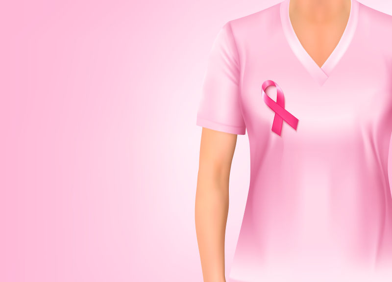 乳腺癌意识宣传背景矢量设计