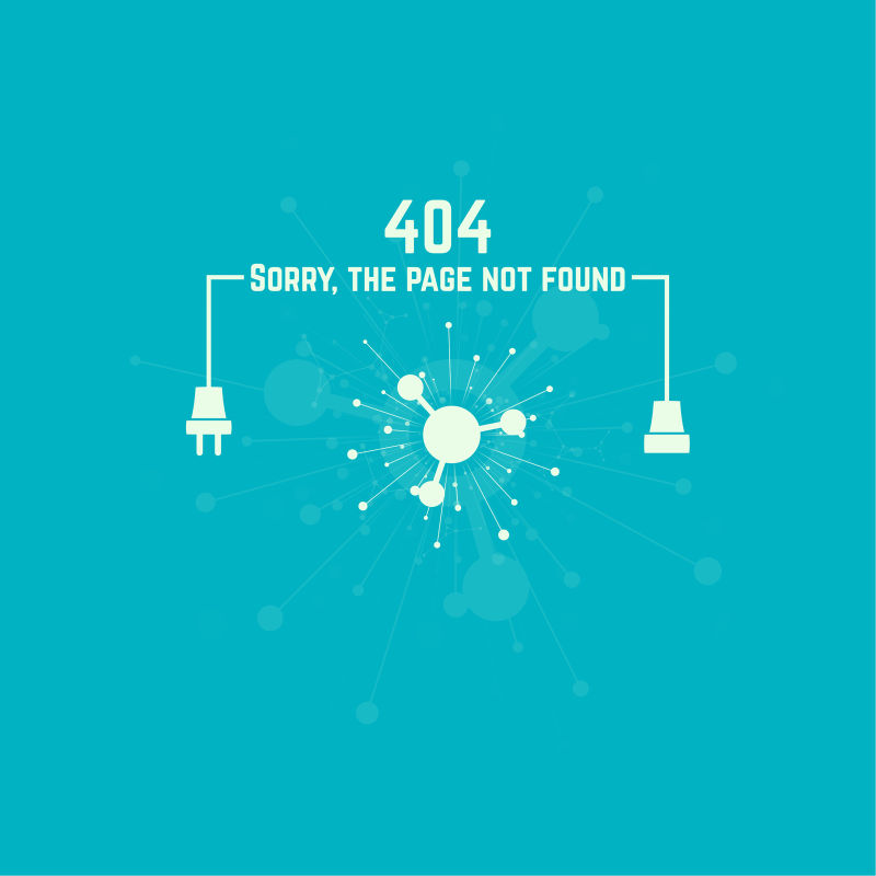 404连接错误提示矢量设计