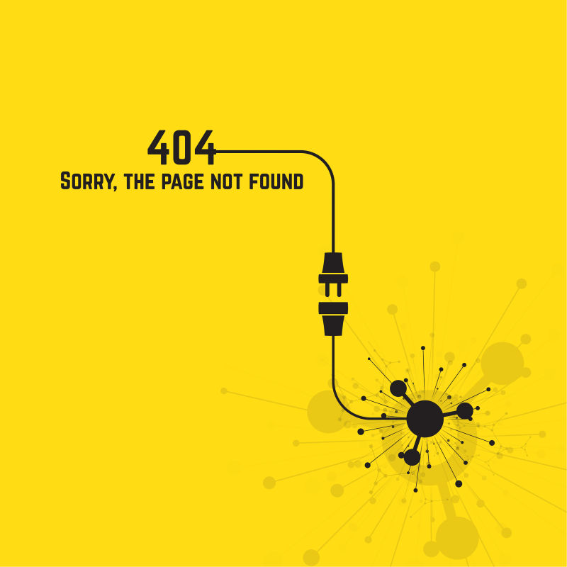 矢量404连接错误提示设计