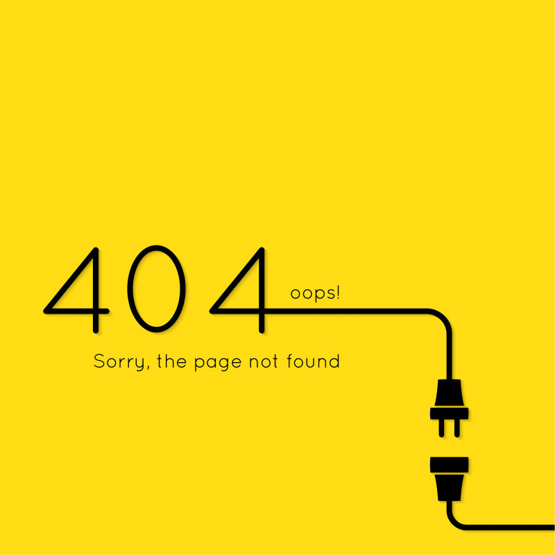 404连接错误矢量背景设计