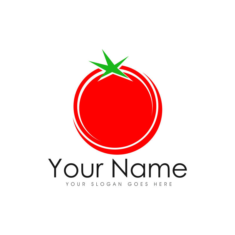 番茄logo设计矢量