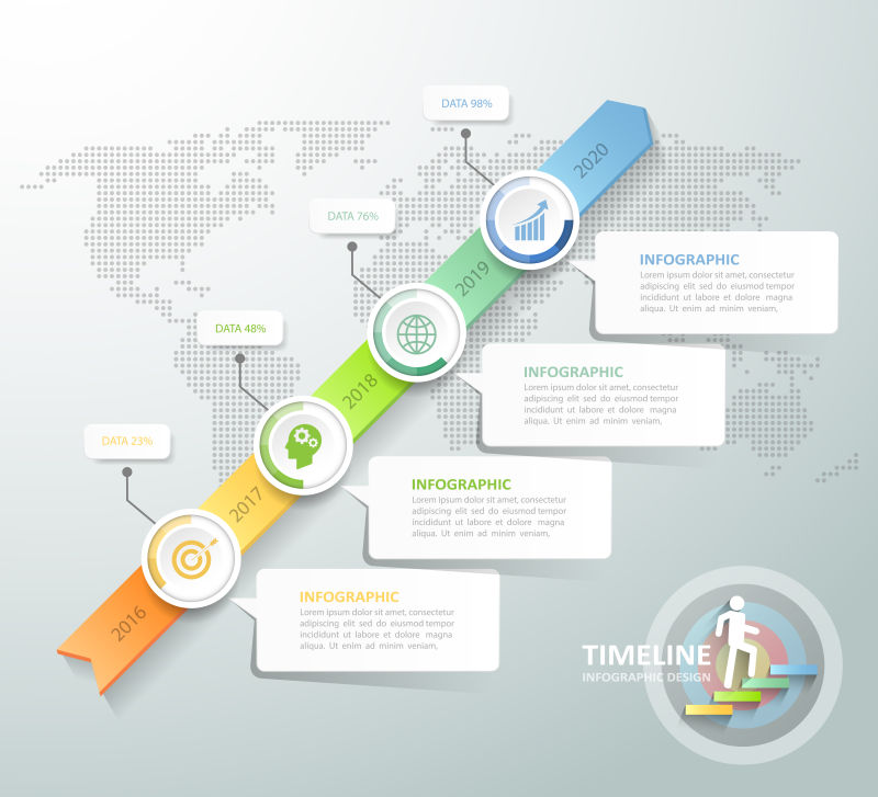 矢量业务概念信息图表设计