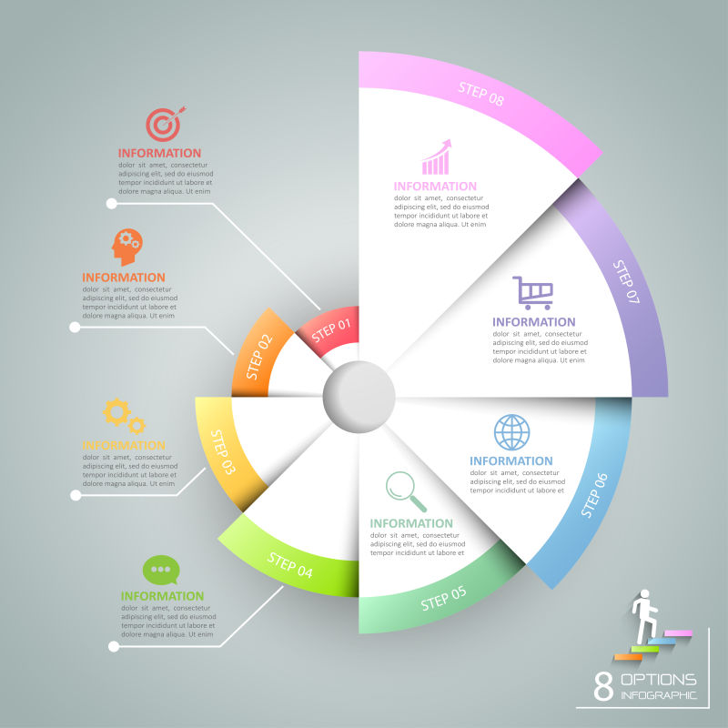 矢量业务概念信息图设计