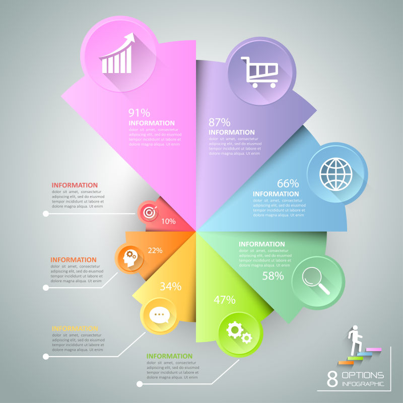 商业概念信息图表矢量设计