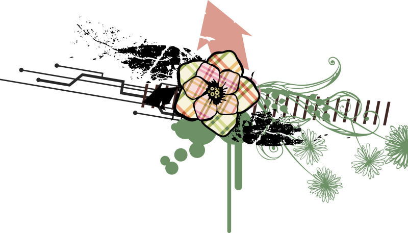 创意抽象花卉矢量设计背景