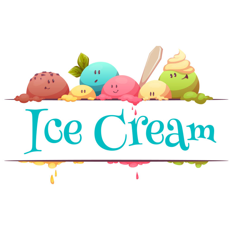 矢量卡通冰淇淋创意插图