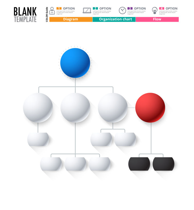 流程模空白图代替文本白色圆图矢量