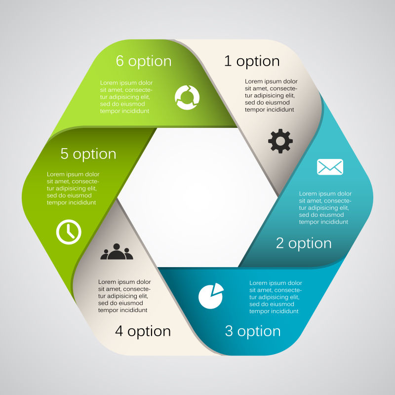 为您的选项进行布局可用于信息图形矢量