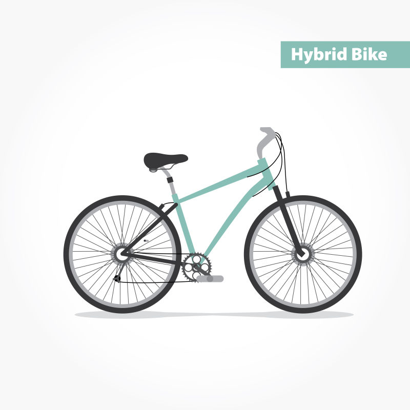 矢量设计现代踏板自行车